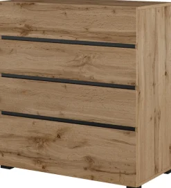 Komody>Helvetia Nowoczesna komoda z szufladami 80 cm CROSS dąb wotan