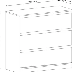 Komody></noscript>GAŁA MEBLE Nowoczesna komoda z szufladami do salonu 91 cm MARANTA