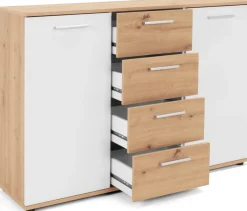 Zestawy Mebli Do Przedpokoju|Komody></noscript>Meblohand Nowoczesna komoda z szufladami 120 cm JOVITA dąb artisan