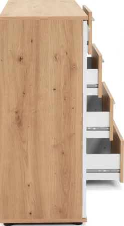 Zestawy Mebli Do Przedpokoju|Komody></noscript>Meblohand Nowoczesna komoda z szufladami 120 cm JOVITA dąb artisan