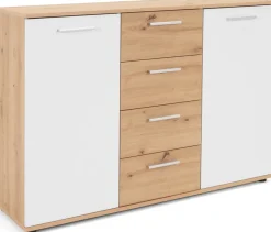 Zestawy Mebli Do Przedpokoju|Komody></noscript>Meblohand Nowoczesna komoda z szufladami 120 cm JOVITA dąb artisan