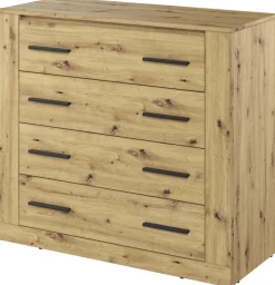 Zestawy Mebli Do Sypialni>lenart. Nowoczesna komoda z szufladami 100 cm ARTI dąb artisan