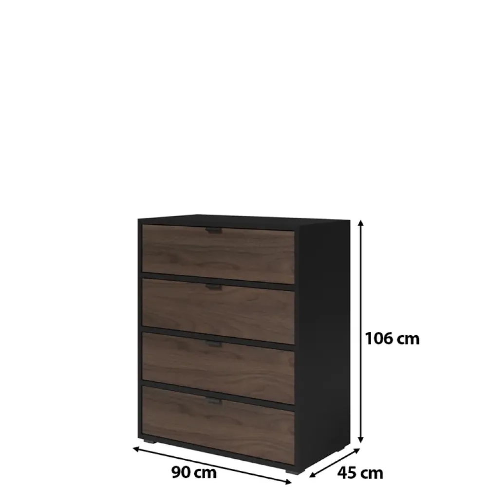 Zestawy Mebli Do Sypialni|Komody>JUREK Nowoczesna komoda z szufladami 90 cm VERSO