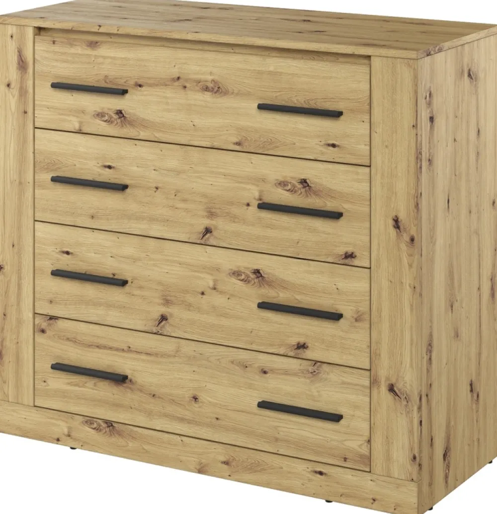 Komody>lenart. Nowoczesna komoda z szufladami 100 cm ARTI dąb artisan