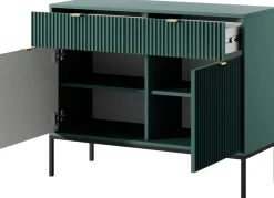 Komody>PIASKI Nowoczesna komoda z szufladami 104 cm AVANTI ryflowane fronty labrador