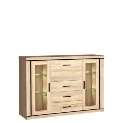 Zestawy Mebli Do Salonu|Komody>JARSTOL Nowoczesna komoda z witryną DENEA