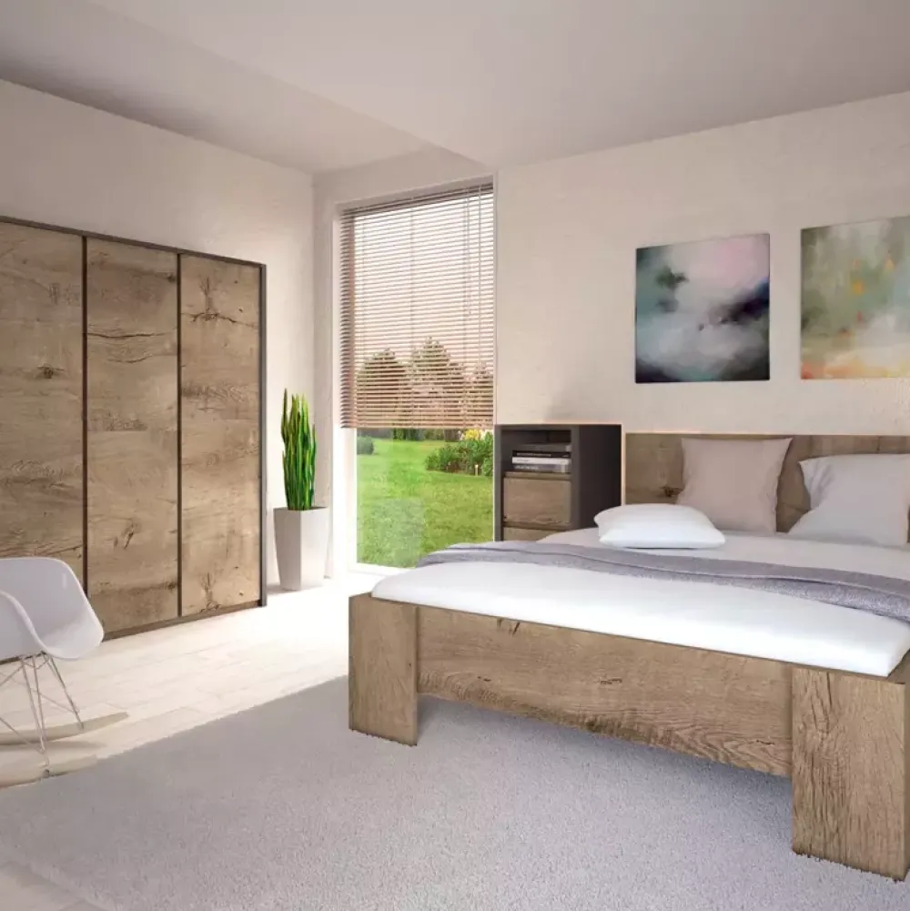 Zestawy Mebli Do Sypialni|Zestawy Mebli Do Salonu>GAŁA MEBLE Nowoczesna komoda z witryną 140 cm MERIZO