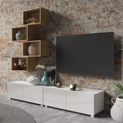 Zestawy Mebli Młodzieżowych|Meblościanki>GiB Meble Nowoczesna meblościanka biały połysk MODERN 30