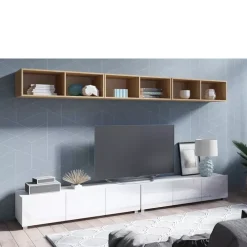 Zestawy Mebli Młodzieżowych|Meblościanki>GiB Meble Nowoczesna meblościanka biały połysk MODERN 33