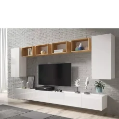 Zestawy Mebli Młodzieżowych|Meblościanki>GiB Meble Nowoczesna meblościanka biały połysk MODERN 35