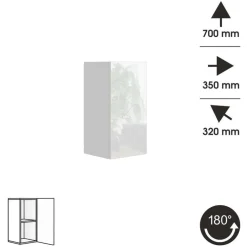 Zestawy Mebli Do Salonu></noscript>BROMARKT Nowoczesna meblościanka czarno biała połysk PREMIUM