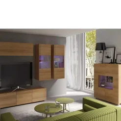 Zestawy Mebli Młodzieżowych>GiB Meble Nowoczesna meblościanka dąb złoty MODERN 6