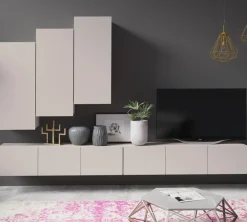Szafki Rtv>GiB Meble Nowoczesna meblościanka do salonu z MODERN 20 kaszmir