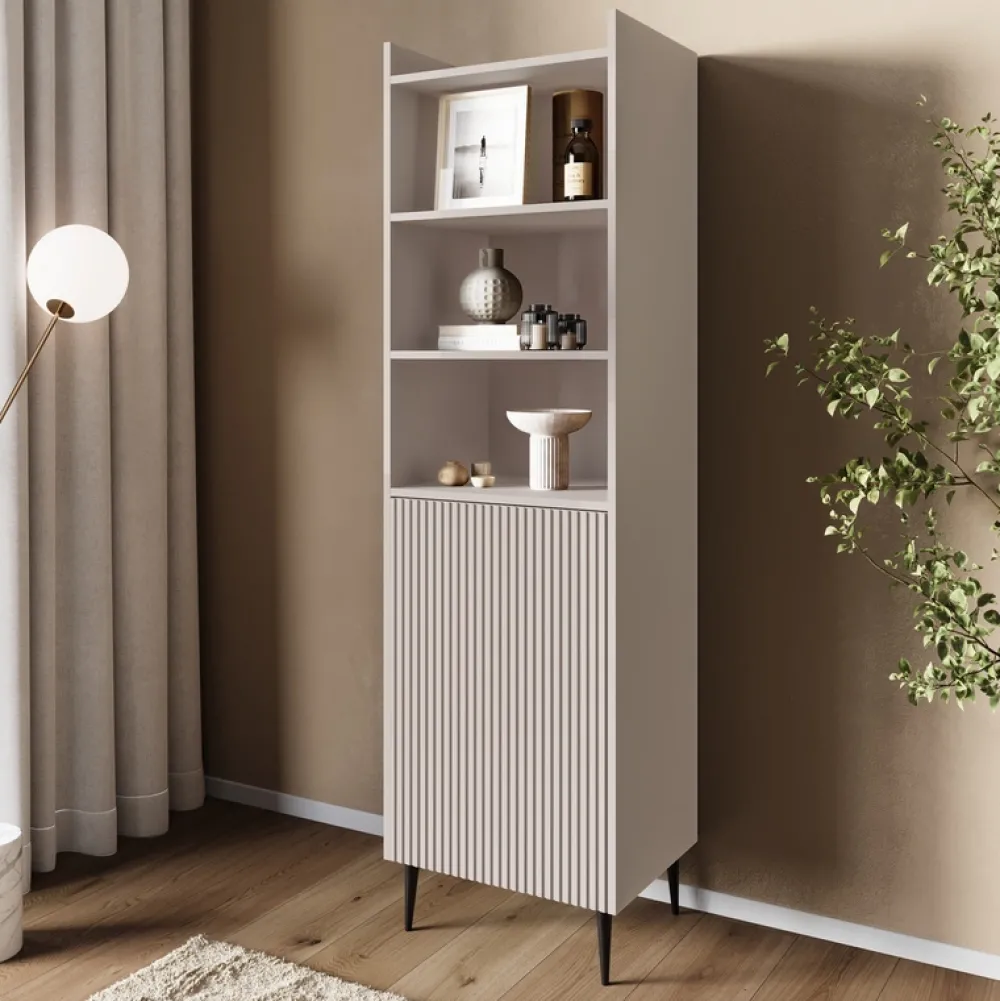 Zestawy Mebli Do Salonu|Meblościanki>JUREK Nowoczesna meblościanka do salonu z szafką RTV ASPERO kaszmir