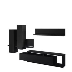 Meblościanki>Helvetia Nowoczesna meblościanka do salonu TABU mat czarny