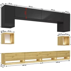 Zestawy Mebli Do Salonu></noscript>BROMARKT Nowoczesna meblościanka PREMIUM