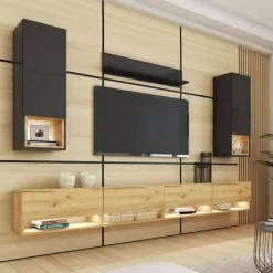 Meblościanki|Zestawy Mebli Do Salonu>BROMARKT Nowoczesna meblościanka PREMIUM