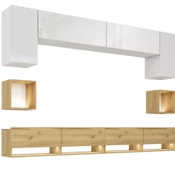 Zestawy Mebli Do Salonu>BROMARKT Nowoczesna meblościanka PREMIUM