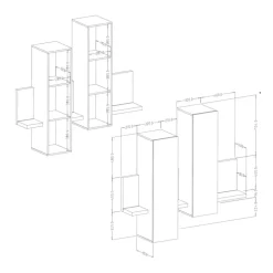 Meblościanki></noscript>Helvetia Nowoczesna meblościanka TABU matera