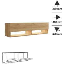 Zestawy Mebli Do Salonu></noscript>BROMARKT Nowoczesna meblościanka z komodą PREMIUM