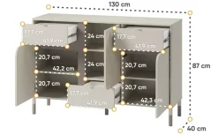 Meble Młodzieżowe|Zestawy Mebli Młodzieżowych></noscript>lenart. Nowoczesna młodzieżowa komoda z szufladami HARMONY 130 cm