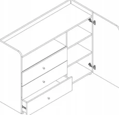 Meble Młodzieżowe|Zestawy Mebli Młodzieżowych>JUREK Nowoczesna młodzieżowa komoda z szufladami 140 cm YOKO