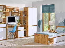 Zestawy Mebli Młodzieżowych|Półki></noscript>DOLMAR Nowoczesna młodzieżowa półka na książki 80 cm ANETT