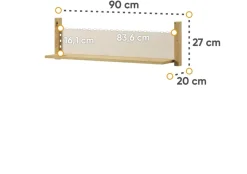 Zestawy Mebli Młodzieżowych|Półki></noscript>lenart. Nowoczesna młodzieżowa półka ścienna LENNY 90 cm