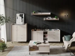 Półki></noscript>MEBLAR Nowoczesna półka wisząca 103,5 cm GAVIA beż piaskowy