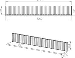 Zestawy Mebli Do Salonu|Półki></noscript>ML Meble Nowoczesna półka wisząca 120 cm do salonu SOPHIE cashmere