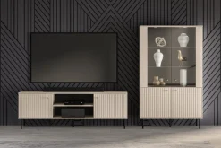 Zestawy Mebli Do Salonu|Półki></noscript>ML Meble Nowoczesna półka wisząca 120 cm do salonu SOPHIE cashmere