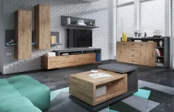 Półki></noscript>Helvetia Nowoczesna półka wisząca TABU antracyt