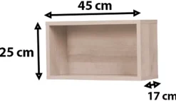 Zestawy Mebli Młodzieżowych|Półki></noscript>MARIDEX Nowoczesna półke wisząca do pokoju młodzieżowego 45 cm COSTA dąb riviera