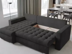 Meble Dla Dzieci|Meble Młodzieżowe>BROMARKT Nowoczesna rogówka z funkcją spania LUIS butelkowa zieleń