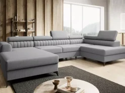 Narożniki></noscript>NEXT COLLECTION Nowoczesna salonowa kanapa rogowa z pojemnikami PAULLETTO
