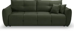 Meble Dla Dzieci|Kanapy I Sofy>LASKI Nowoczesna sofa rozkładana z funkcją spania BERGAMO zielona