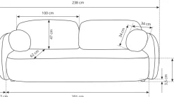 Meble Dla Dzieci|Meble Młodzieżowe></noscript>LASKI Nowoczesna sofa rozkładana z pojemnikiem OMERO beżowa