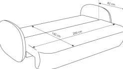 Meble Dla Dzieci|Meble Młodzieżowe></noscript>LASKI Nowoczesna sofa rozkładana z pojemnikiem OMERO beżowa