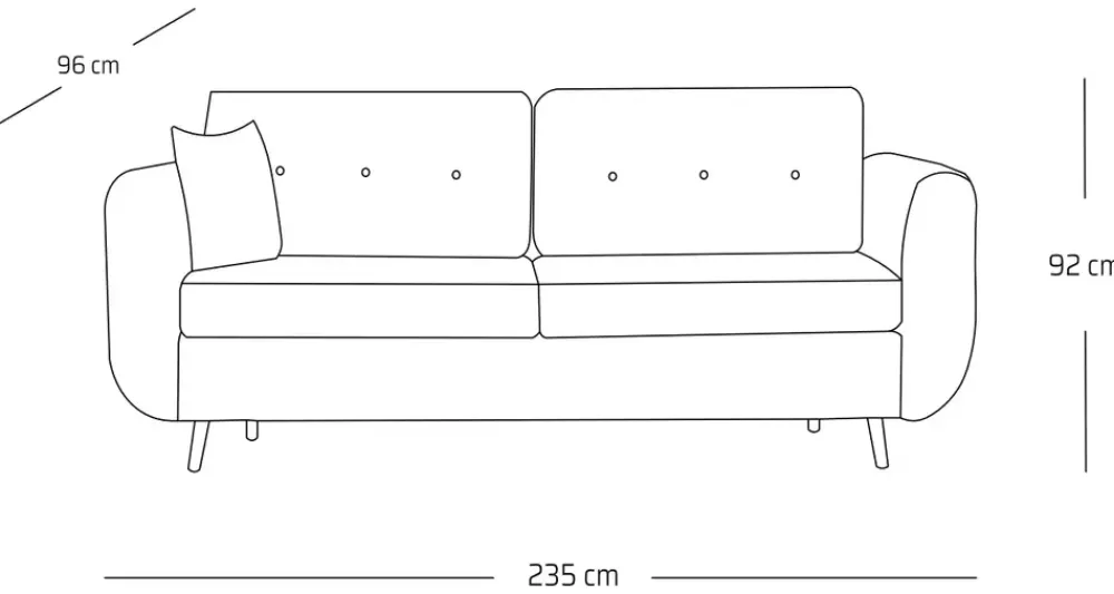 Kanapy I Sofy>NEXT COLLECTION Nowoczesna sofa z funkcją spania AURA pojemnik bonell