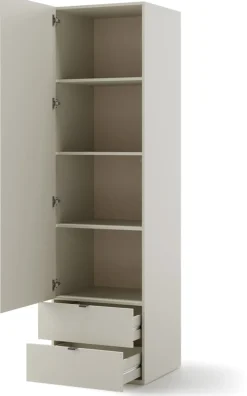 Garderoby|Meble Młodzieżowe>lenart. Nowoczesna szafa 61 cm młodzieżowa WOOW dwie szuflady pojemne półki