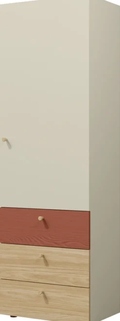 Meble Młodzieżowe|Zestawy Mebli Młodzieżowych>JUREK Nowoczesna szafa do pokoju młodzieżowego 60 cm z szufladami YOKO