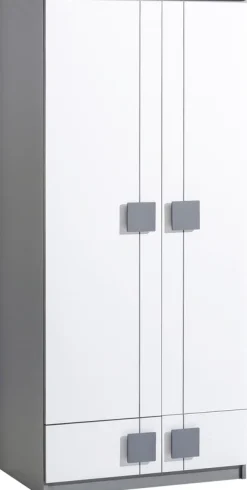 Meble Dla Dzieci|Zestawy Mebli Dziecięcych>DOLMAR Nowoczesna szafa do pokoju dziecięcego 80 cm GROOVY