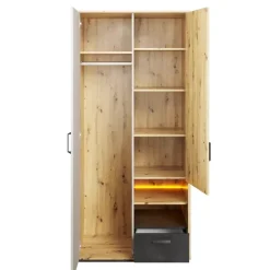 Meble Młodzieżowe|Zestawy Mebli Młodzieżowych>lenart. Nowoczesna szafa do pokoju młodzieżowego 90 cm QUBIC