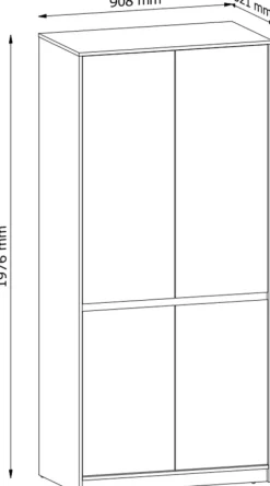Szafy Młodzieżowe|Szafy Otwierane></noscript>GAŁA MEBLE Nowoczesna szafa do przedpokoju uchylna 91 cm MARANTA