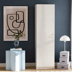 Meble Młodzieżowe|Szafy Młodzieżowe></noscript>INTER MEBLE Nowoczesna szafa do sypialni z drążkiem GENTIO biała biały