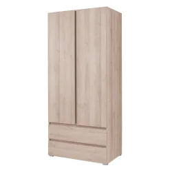 Zestawy Mebli Młodzieżowych|Szafy Dwudrzwiowe>MARIDEX Nowoczesna szafa dwudrzwiowa do pokoju młodzieżowego 90 cm COSTA dąb sonoma