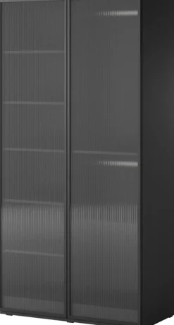 Meble Dla Dzieci|Szafy Modułowe></noscript>PIASKI Nowoczesna szafa modułowa dwudrzwiowa 101 cm SIGMA czarny