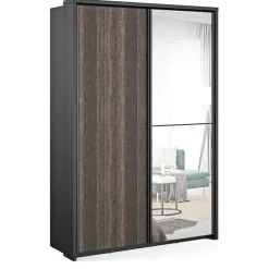 Zestawy Mebli Do Sypialni|Szafy Dwudrzwiowe>lenart. Nowoczesna szafa przesuwna 160 cm z lustrem ARTI