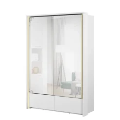 Meble Dla Dzieci>lenart. Nowoczesna szafa przesuwna z lustrem do salonu 150 cm cm TAYA