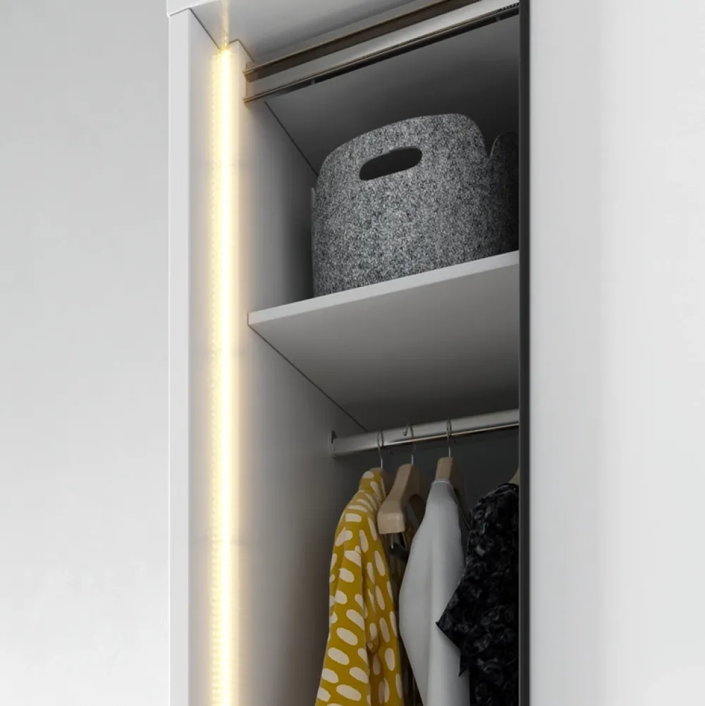 Zestawy Mebli Do Sypialni|Szafy Dwudrzwiowe>lenart. Nowoczesna szafa przesuwna z lustrem do salonu 150 cm cm TAYA